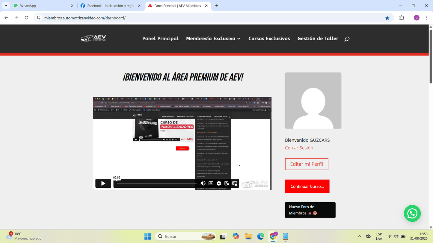 Cuenta premium AEV