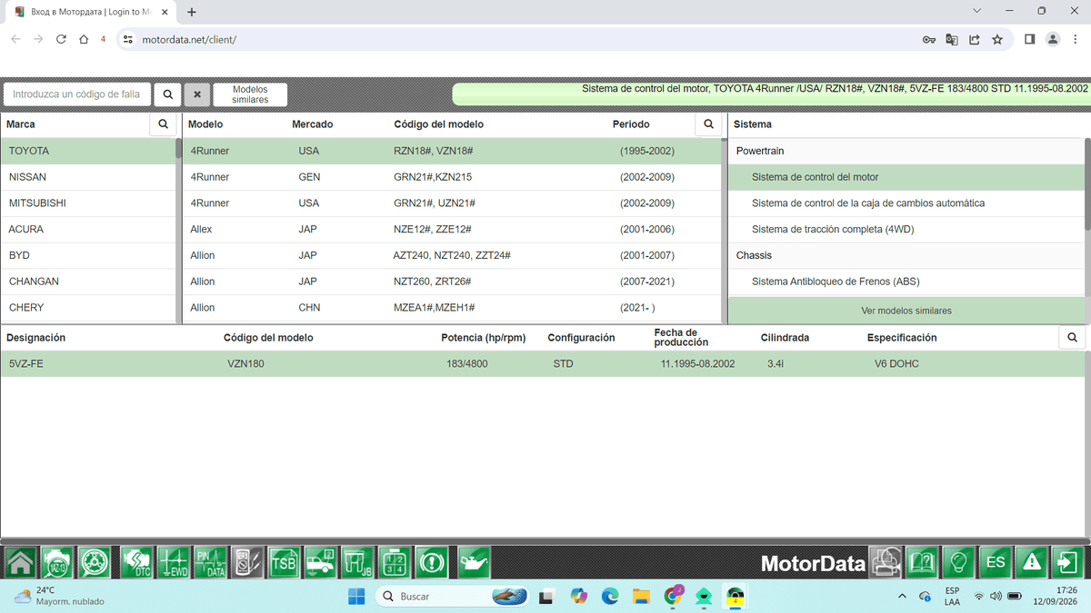 MotorData online