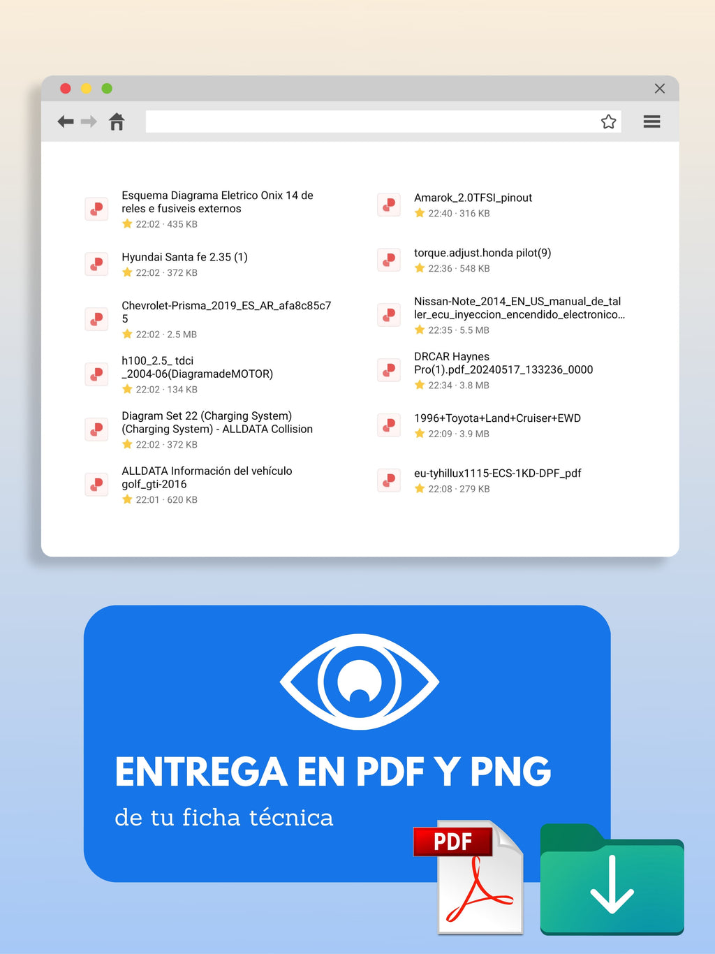 Información específica en manual de taller